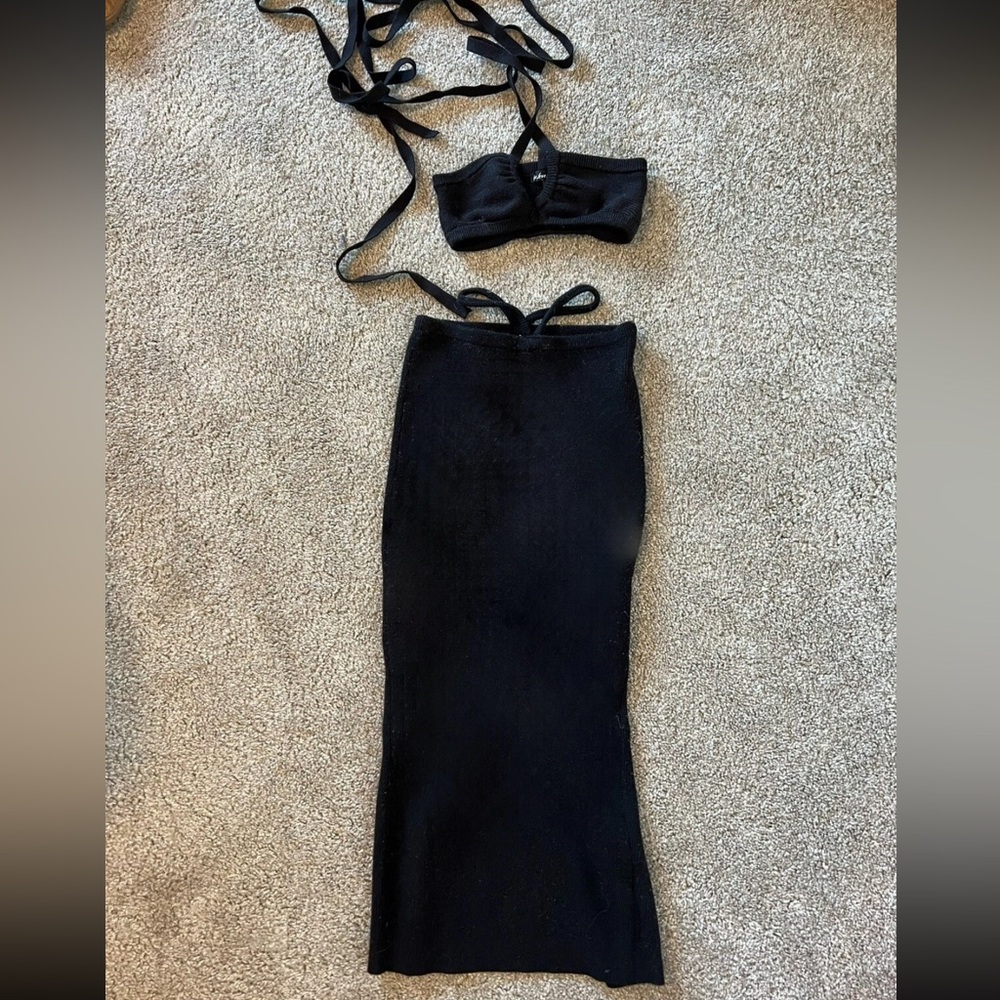 For Love And Lemons Black Skirt Set